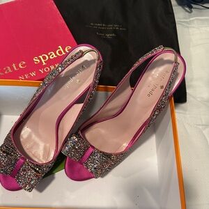 Kate Spade Multicolor Glitter Heels